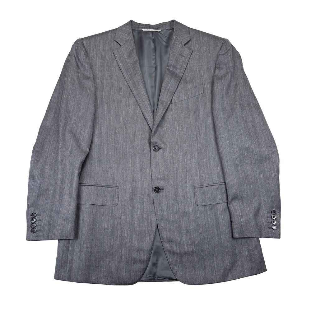 Canali Wool Silk Linen Jacket Blazer Mens EU 52 US 42R Gray Drop 8 Italy